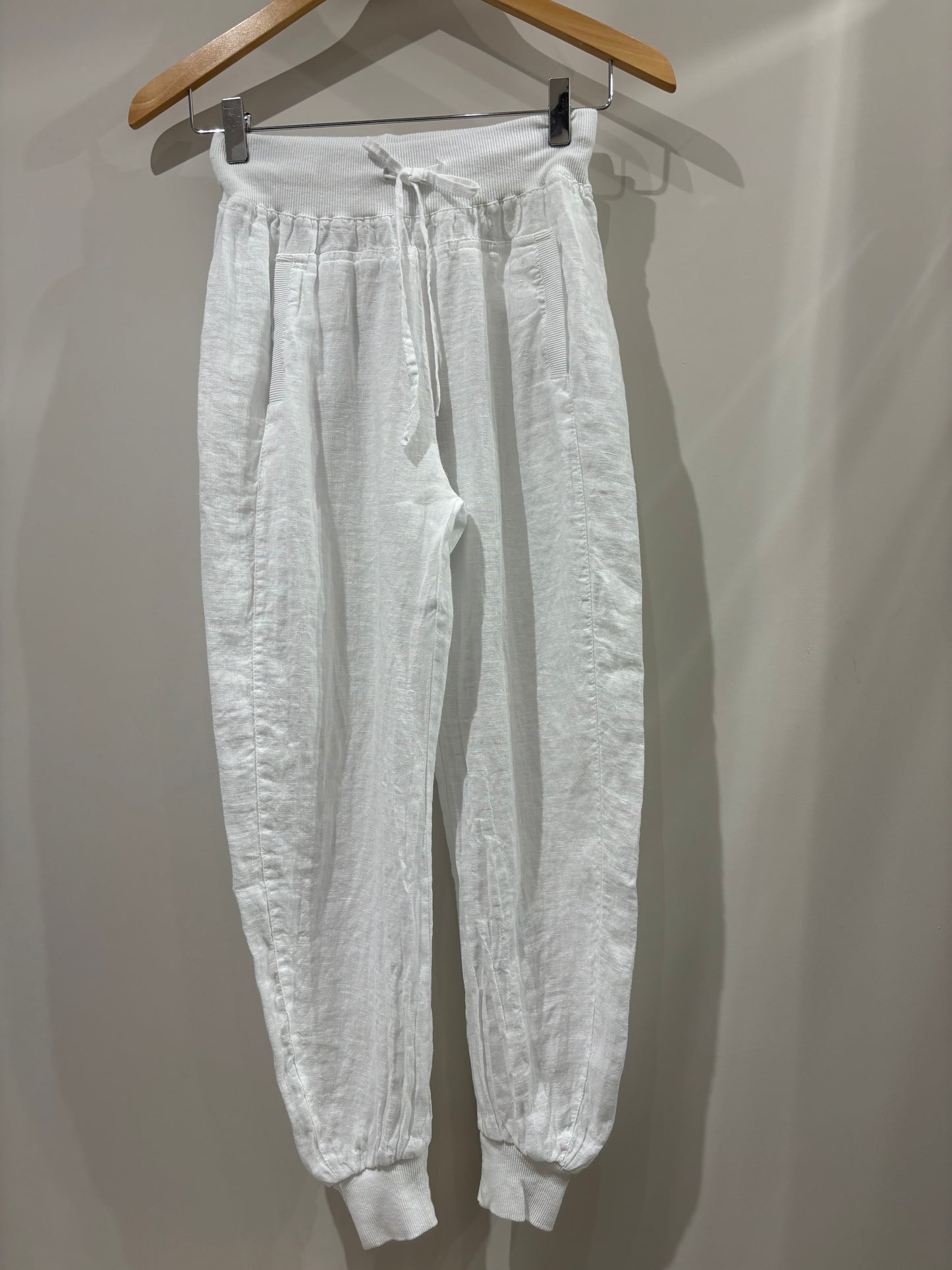 Ultimate Linen Joggers | White