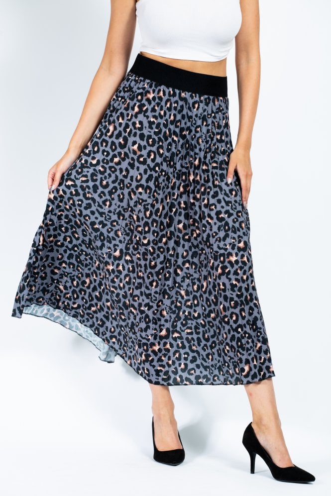 Leopard Pleated Skirt | Grey – The Tog Boutique