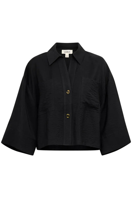 Soaked in Luxury Sija Shirt in Black