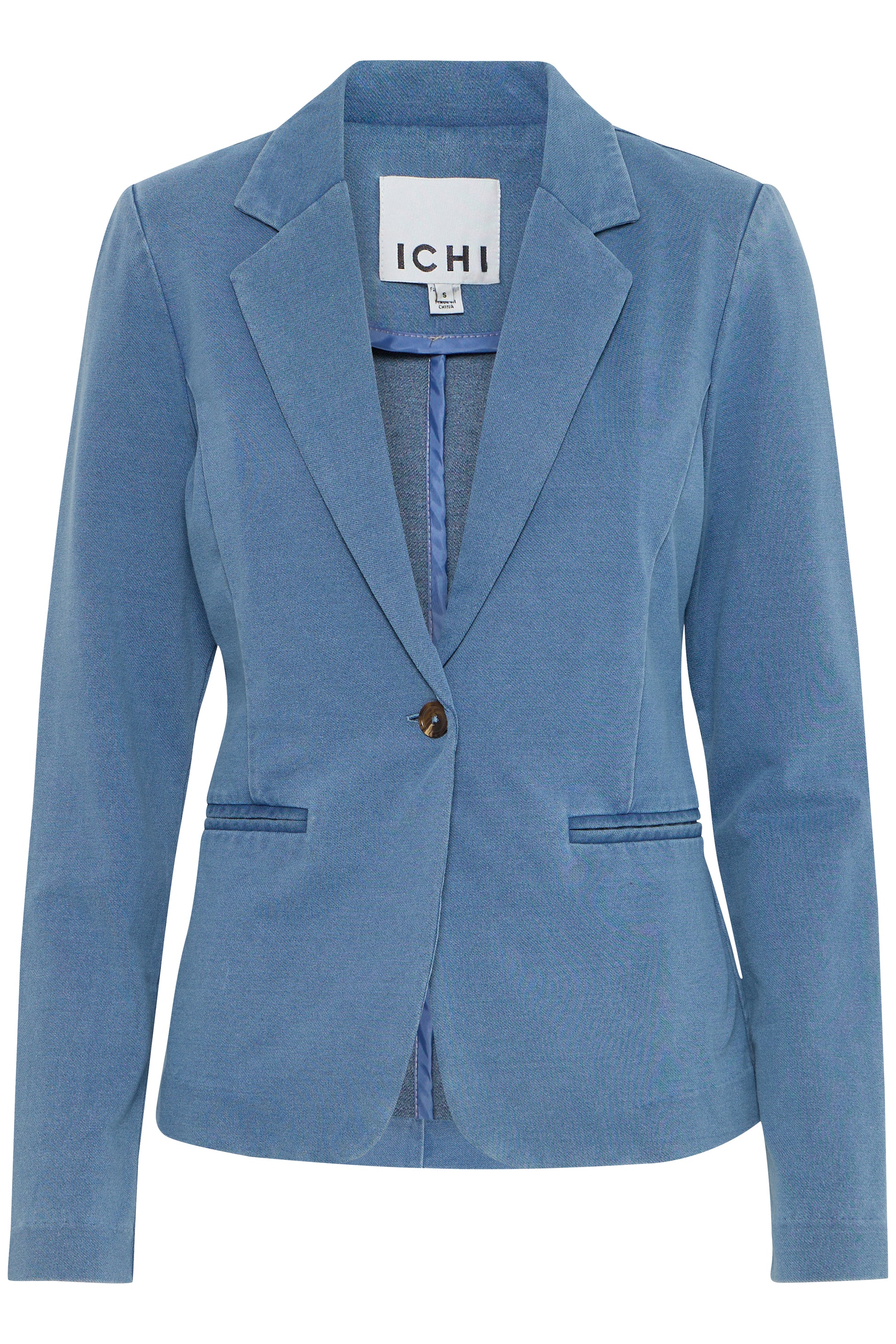 Ichi Ihkate Denim Blazer in Light Denim