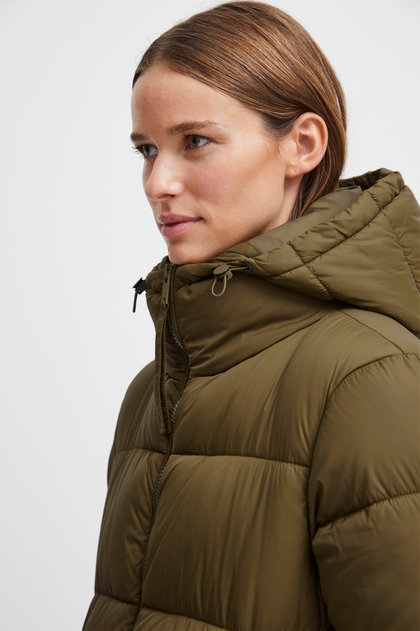 B Young Bybomina Long Coat | Military Olive