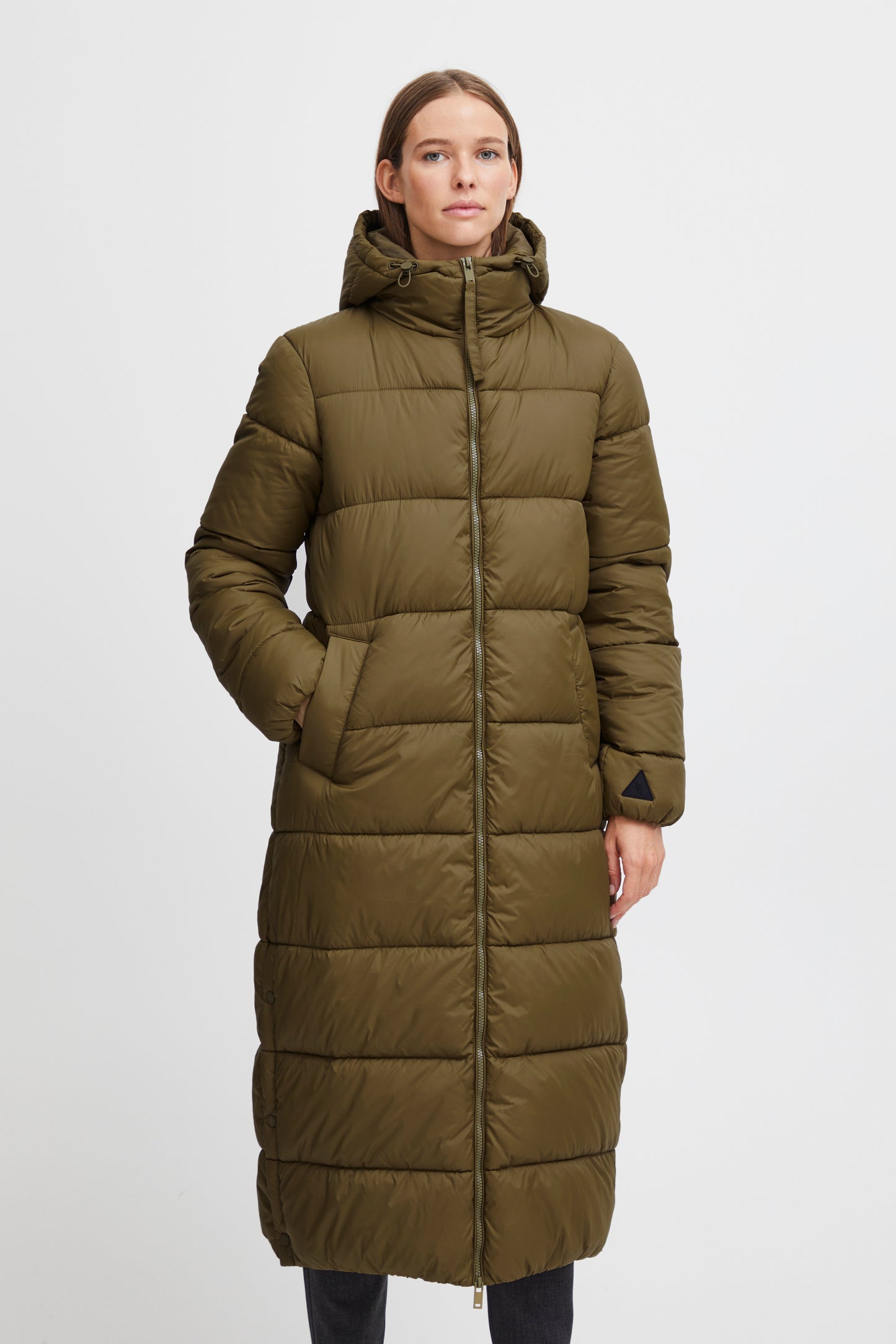 B Young Bybomina Long Coat | Military Olive