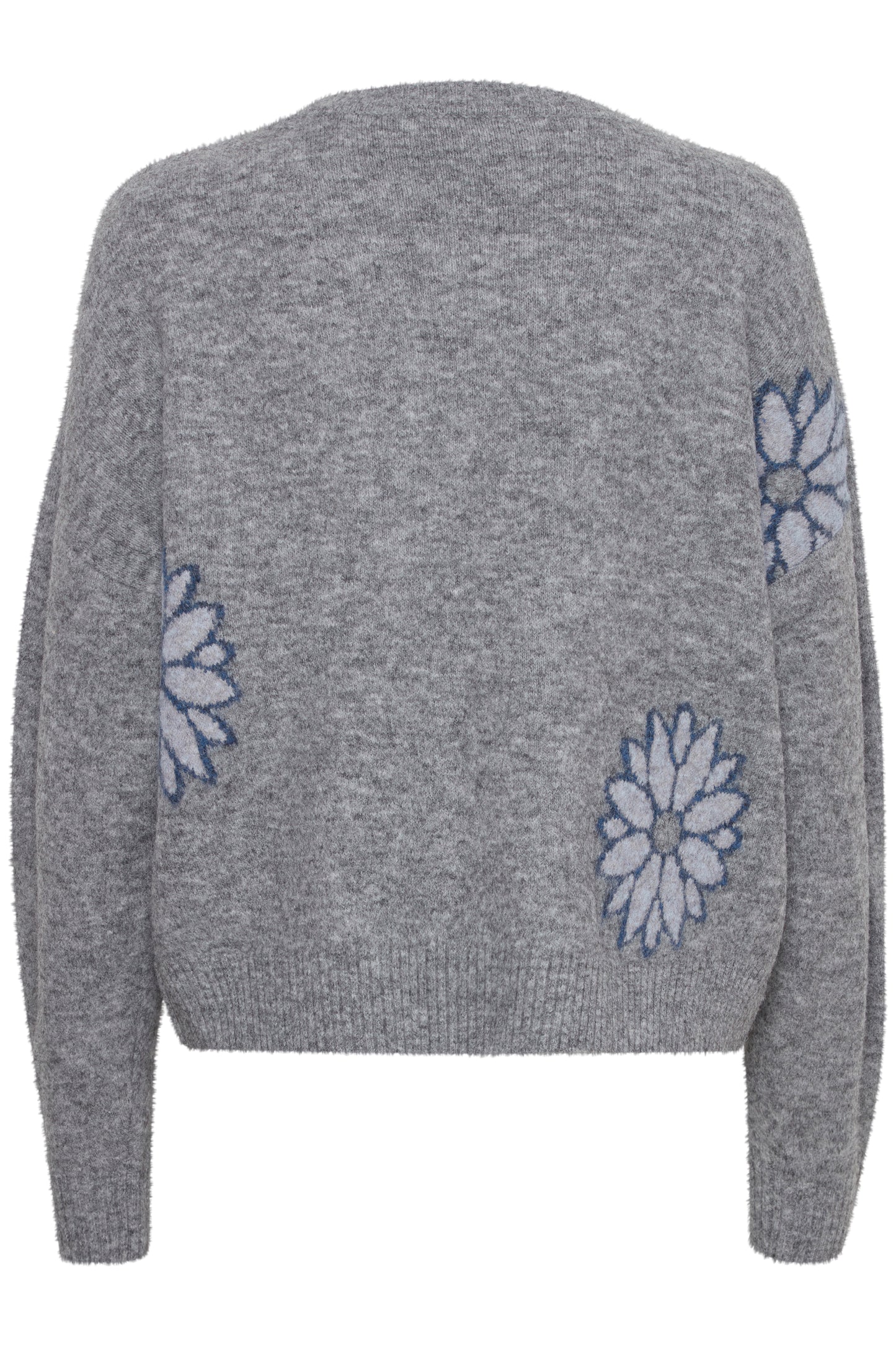 B Young ByOmea Jumper | Mid Grey Melange