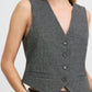 B Young ByEtona Waistcoat | Mid Grey Melange