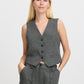 B Young ByEtona Waistcoat | Mid Grey Melange