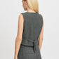 B Young ByEtona Waistcoat | Mid Grey Melange