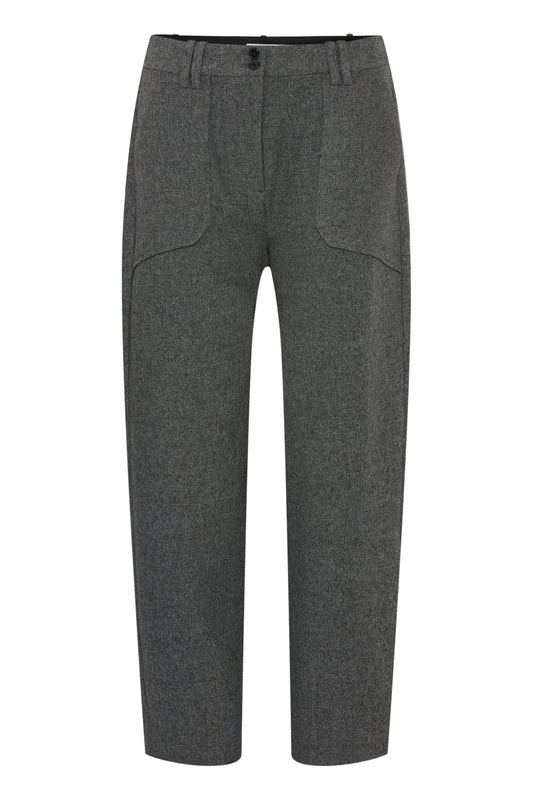 B Young ByEtona Pants | Mid Grey Melange