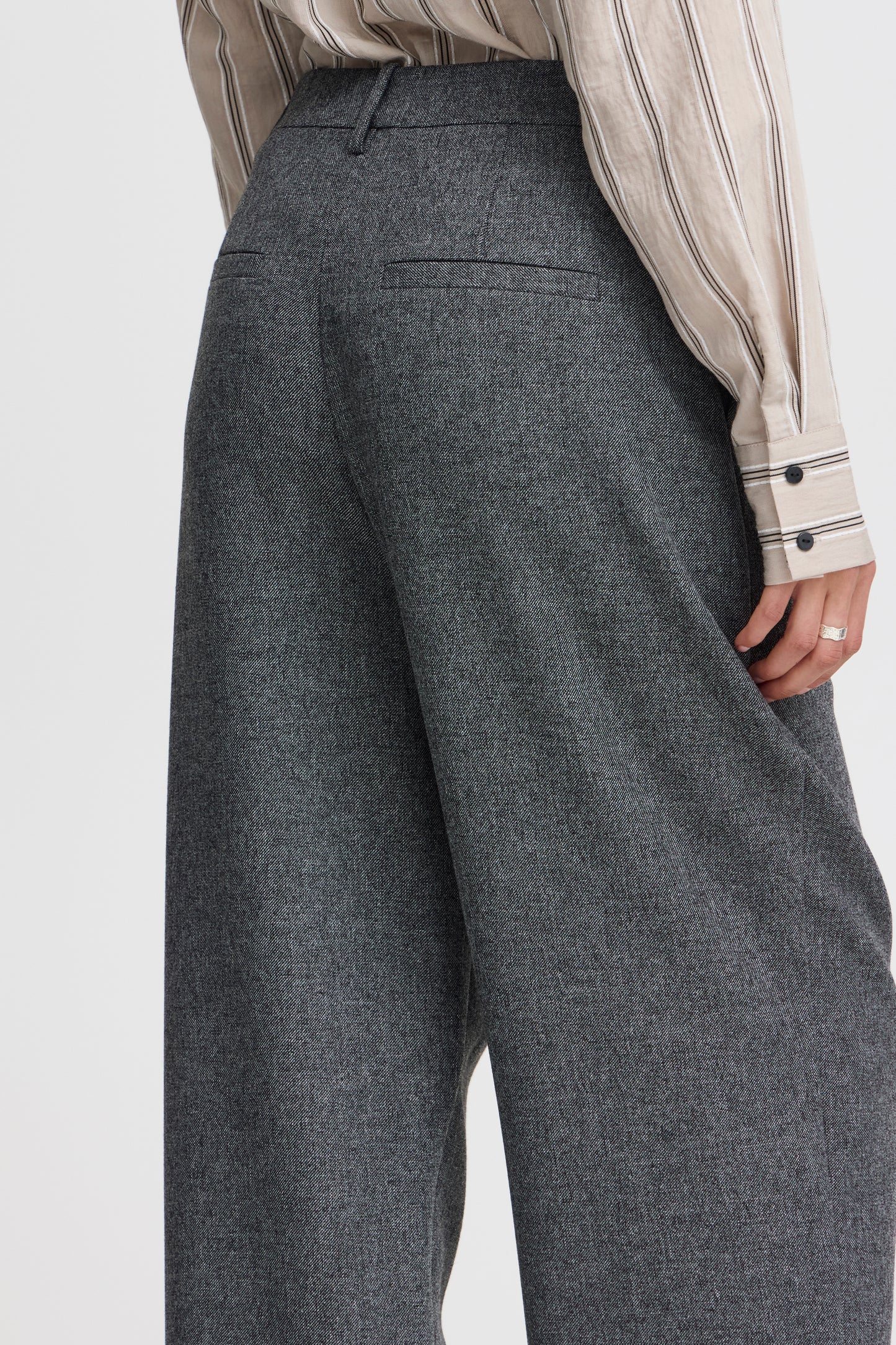 B Young ByEtona Pants | Mid Grey Melange