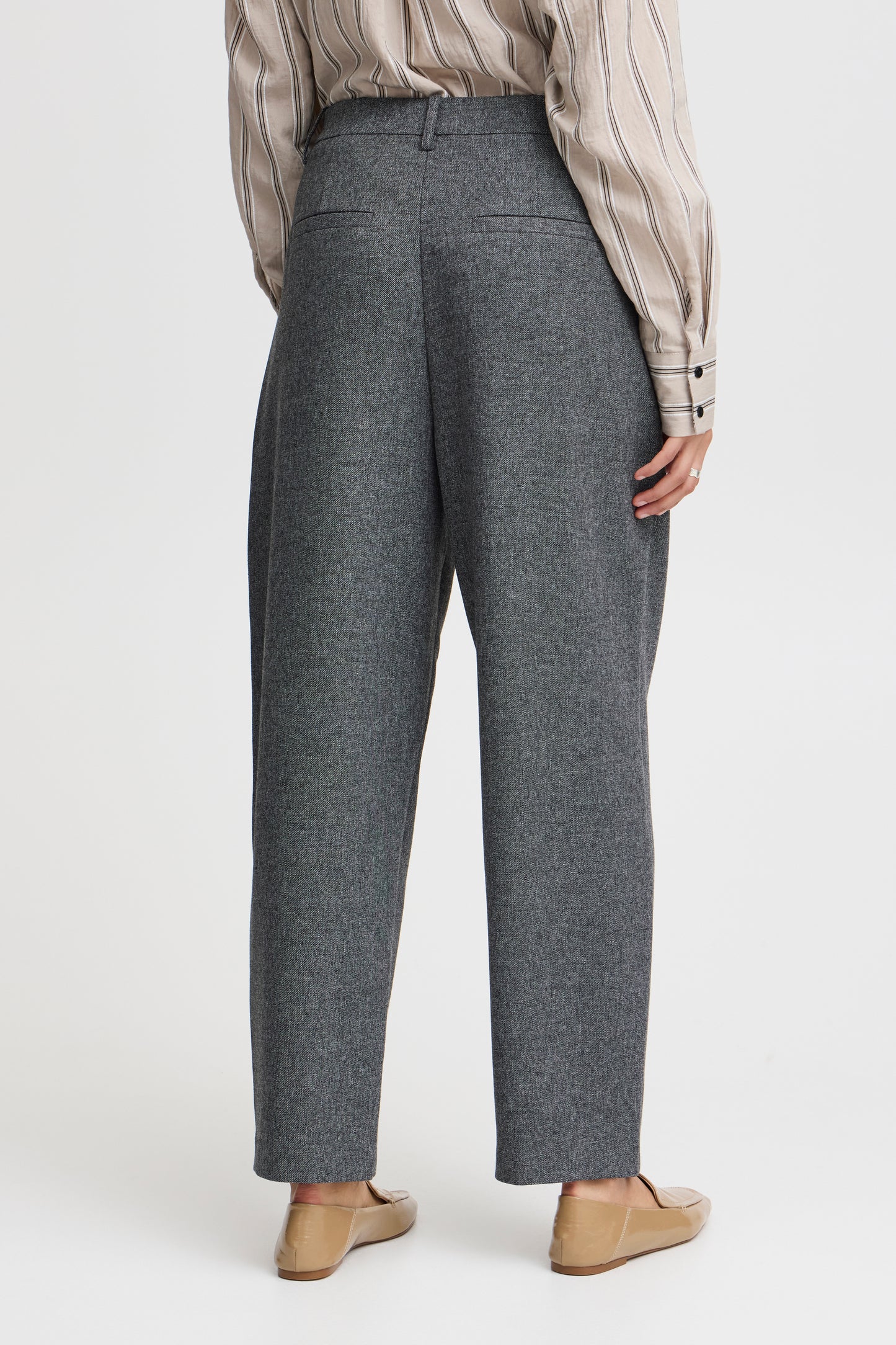 B Young ByEtona Pants | Mid Grey Melange