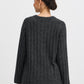 B Young Marianne Jumper | Dark Grey Melange