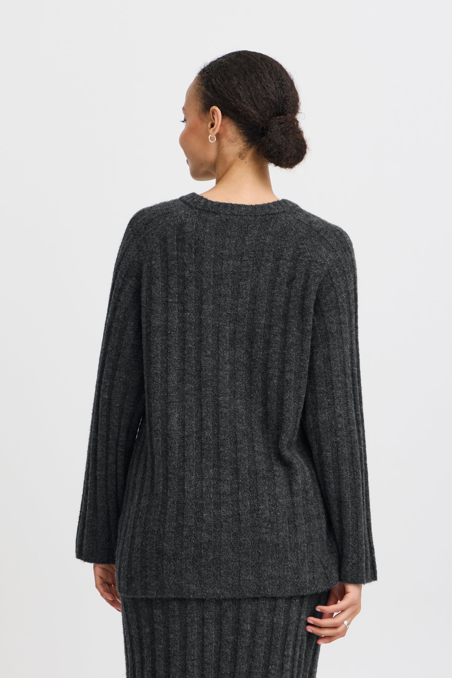 B Young Marianne Jumper | Dark Grey Melange