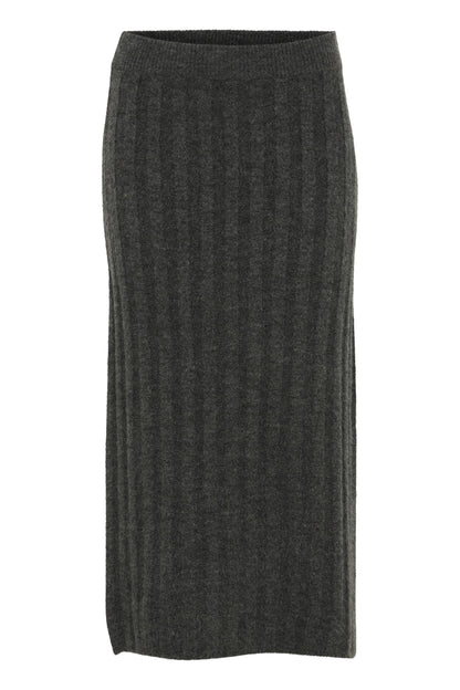 B Young Bymarianne Slim Skirt in Dark Grey Melange