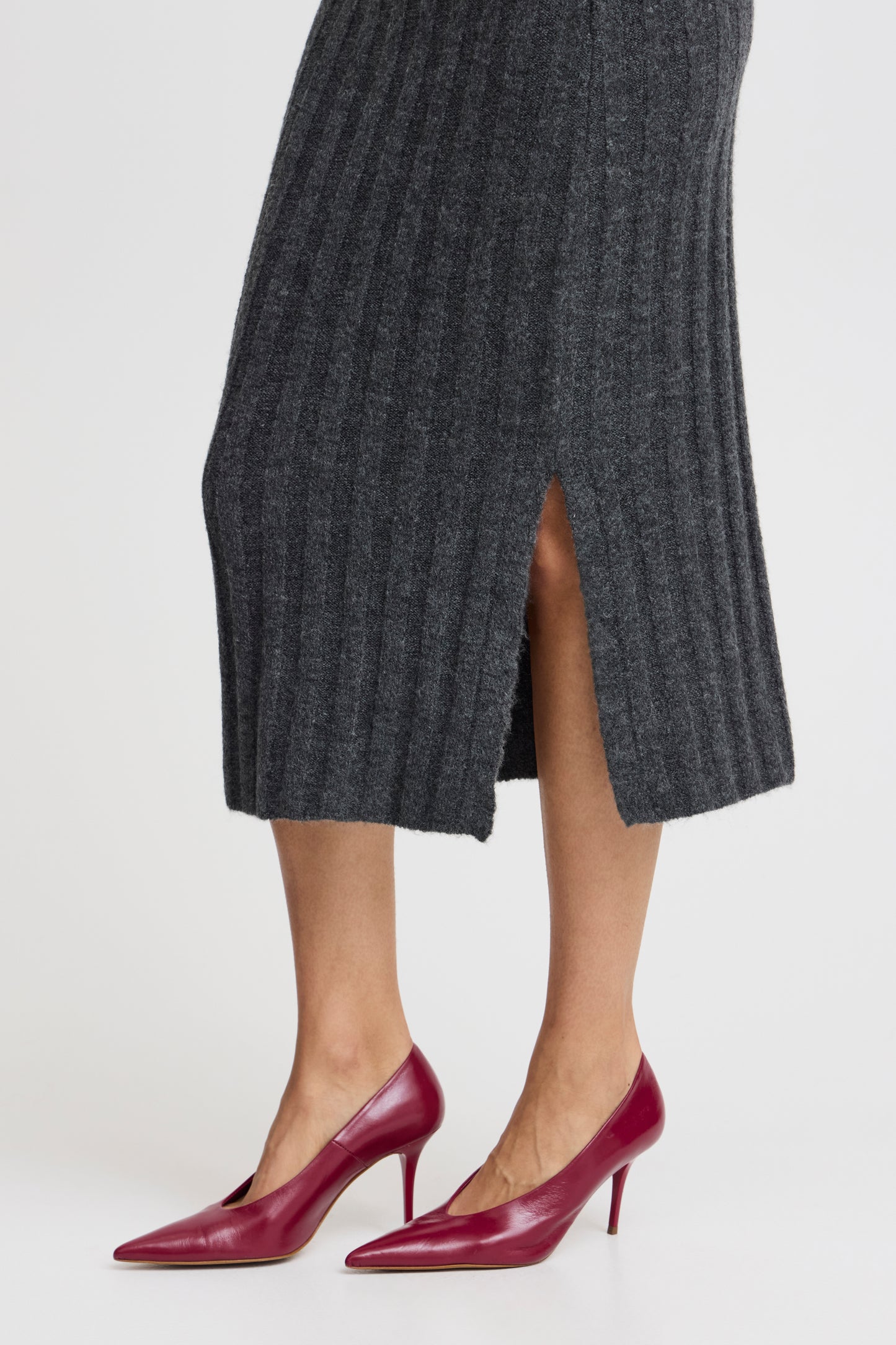 B Young Marianne Slim Skirt | Dark Grey Melange