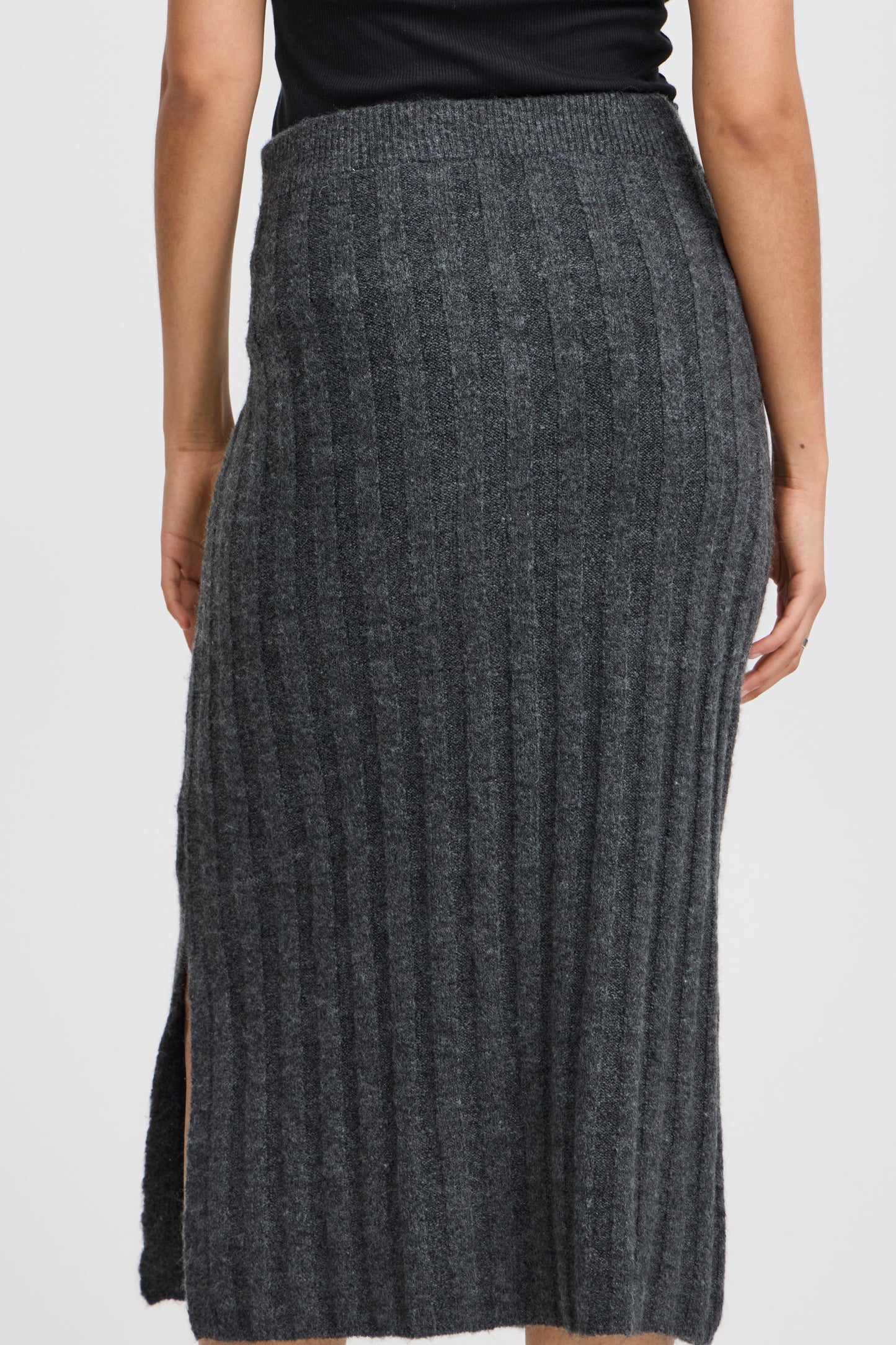 B Young Marianne Slim Skirt | Dark Grey Melange