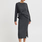 B Young Marianne Slim Skirt | Dark Grey Melange