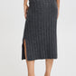 B Young Marianne Slim Skirt | Dark Grey Melange