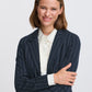 B Young ByRowan Stripe Blazer | Navy Mix