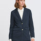 B Young ByRowan Stripe Blazer | Navy Mix