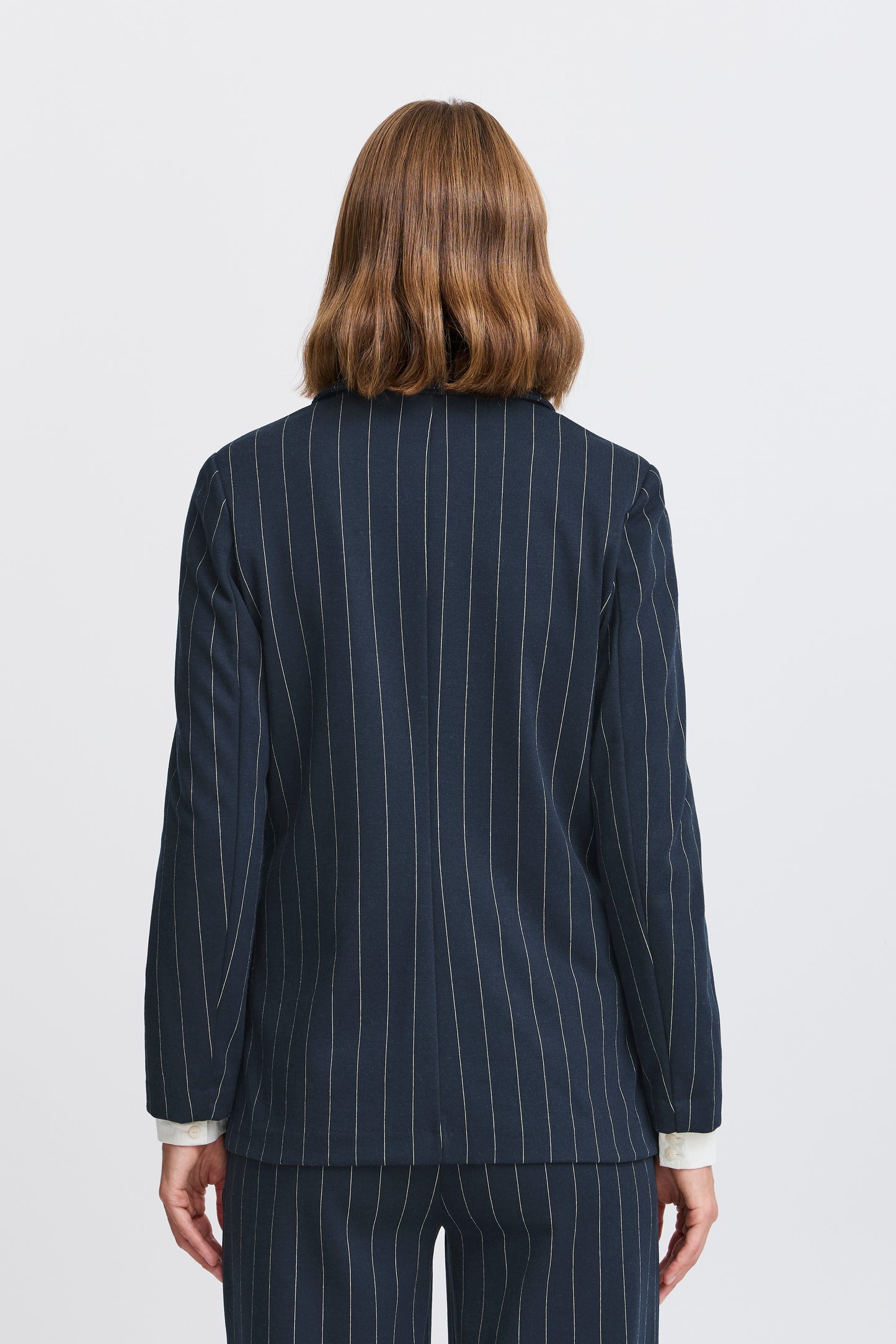 B Young ByRowan Stripe Blazer | Navy Mix