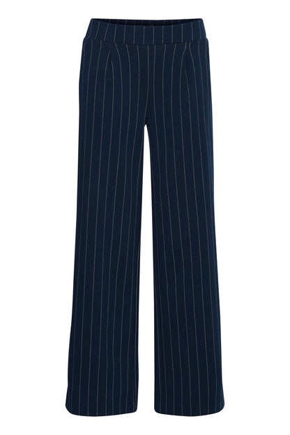 B Young ByRowan Stripe Pant | Navy Mix