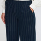 B Young ByRowan Stripe Pant | Navy Mix