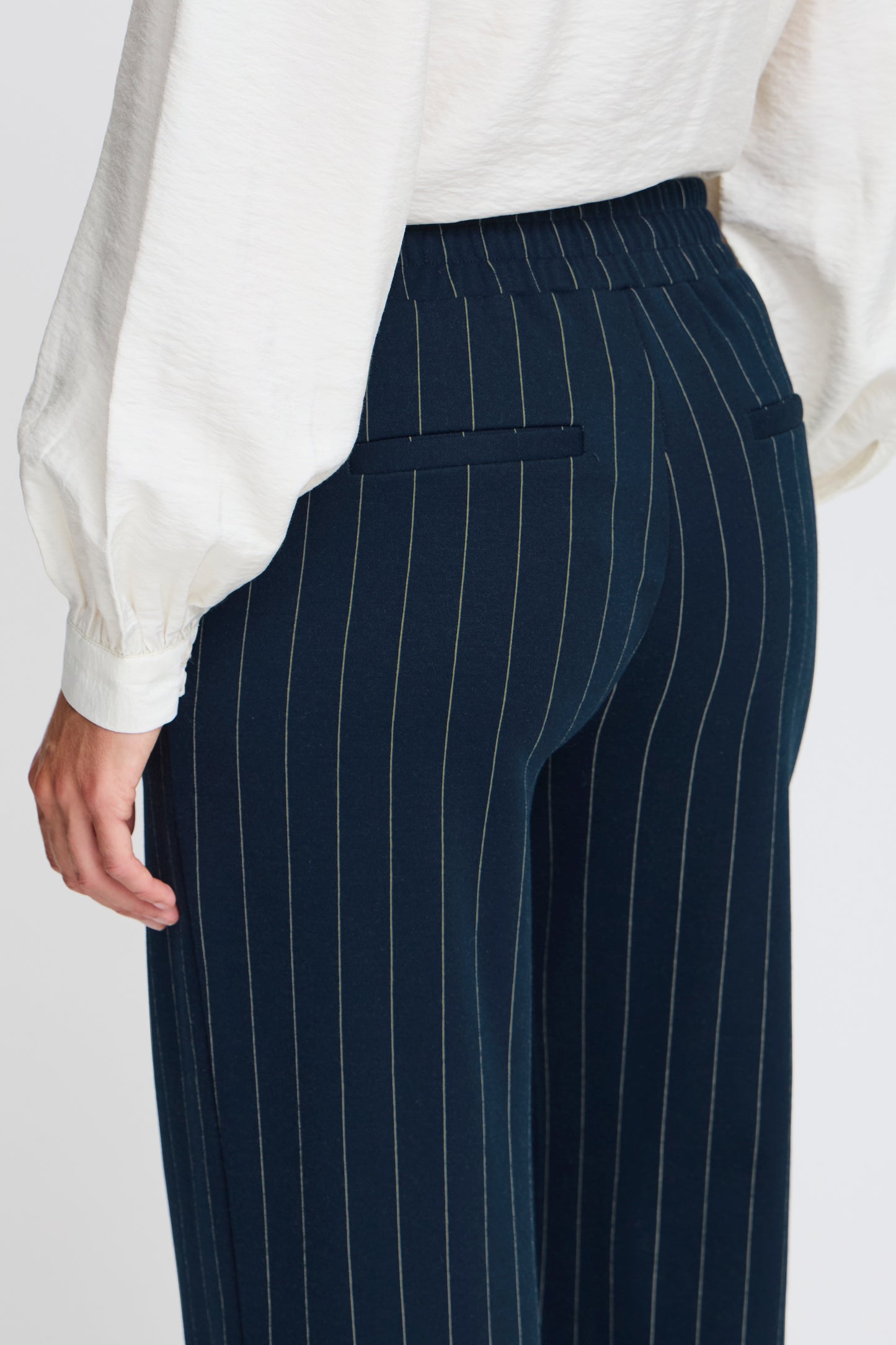 B Young ByRowan Stripe Pant | Navy Mix