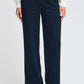 B Young ByRowan Stripe Pant | Navy Mix