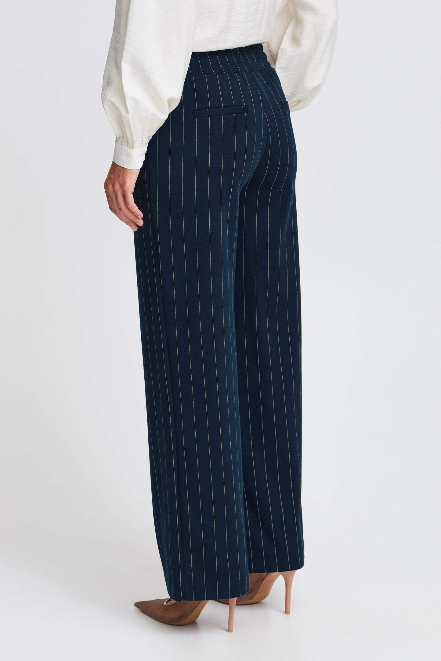 B Young ByRowan Stripe Pant | Navy Mix