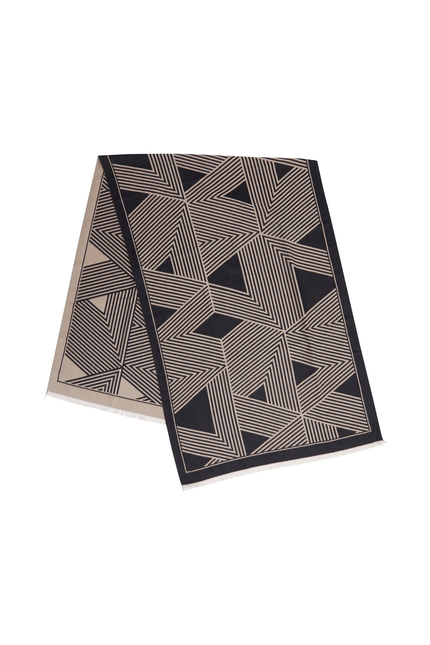 B Young Bavibi Geometric Scarf | Black Mix