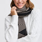 B Young Bavibi Geometric Scarf | Black Mix