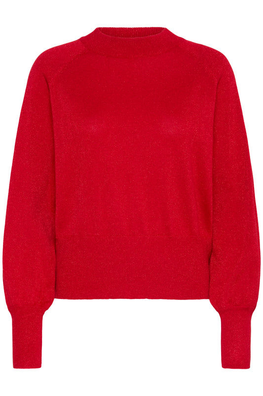 B Young ByMobbe Jumper | Haute Red