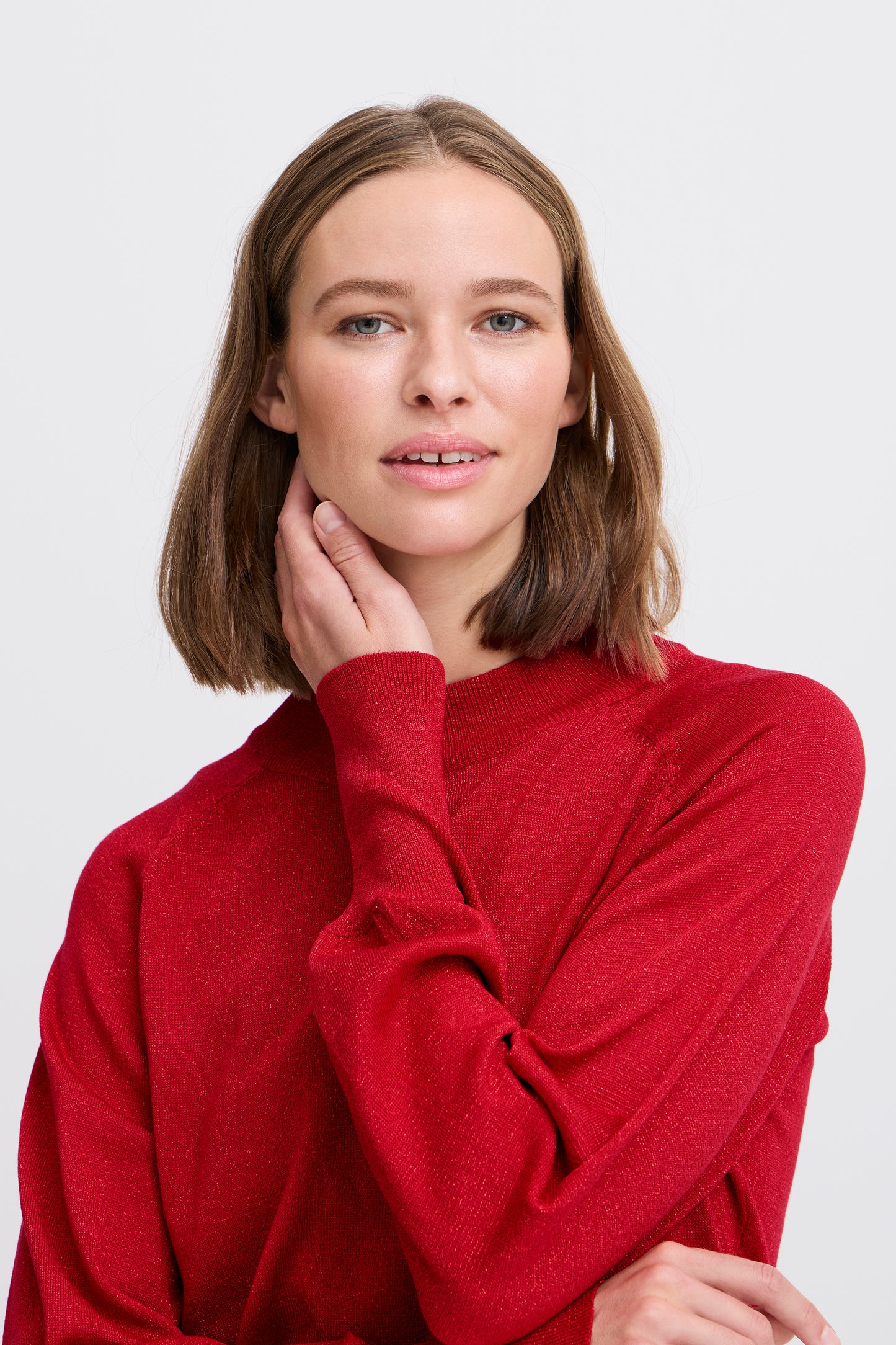 B Young ByMobbe Jumper | Haute Red