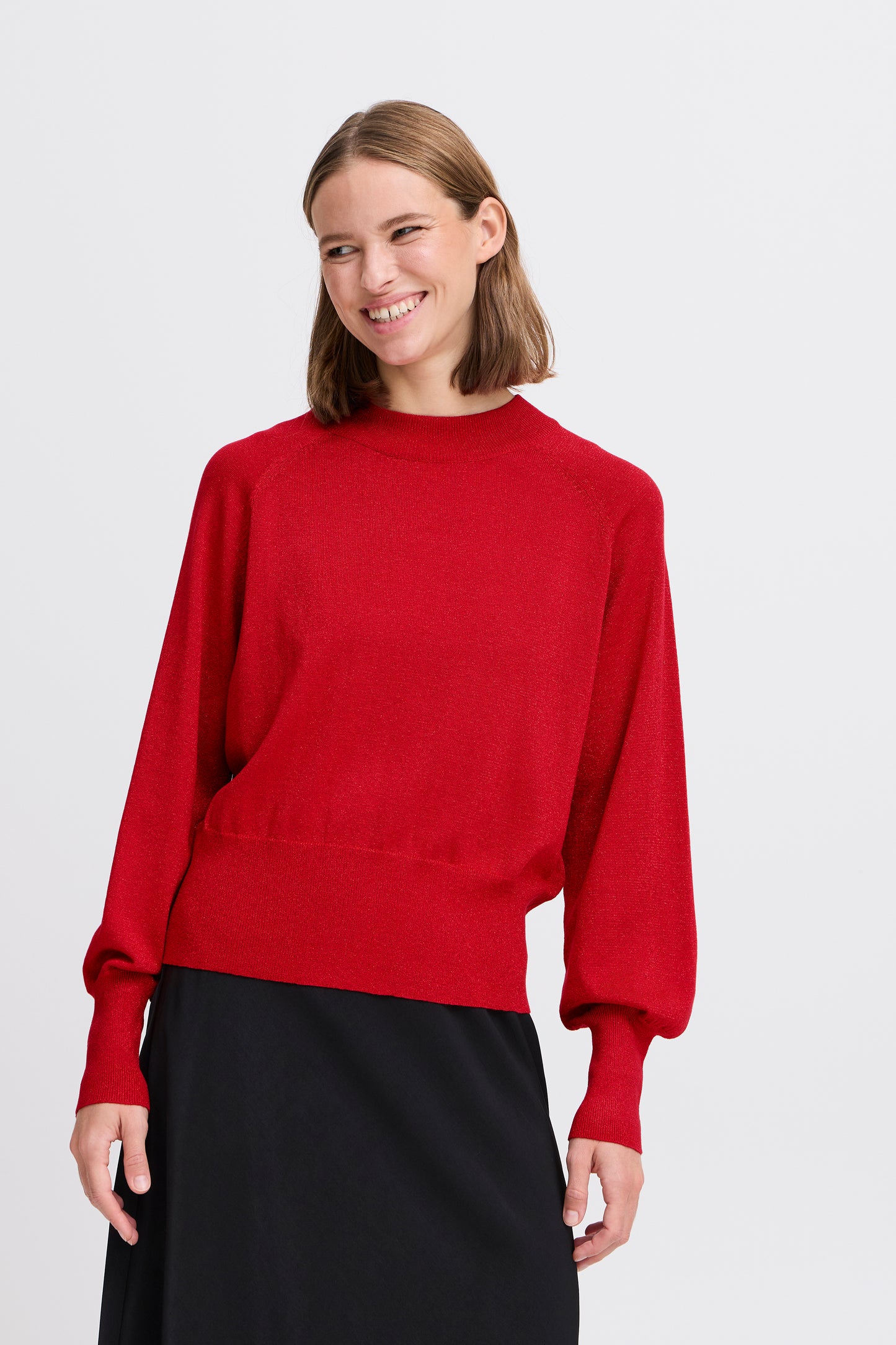 B Young ByMobbe Jumper | Haute Red