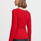 B Young ByMobbe Raglan Jumper | Haute Red