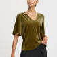 B Young ByPerlina V-Neck Top | Fir Green