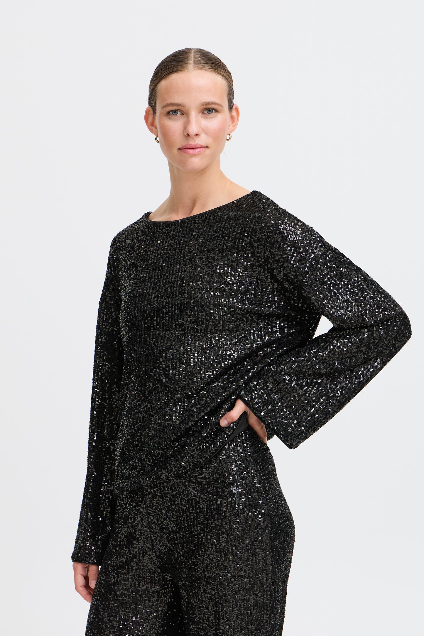 B Young BySolia Long Sleeve Top | Black