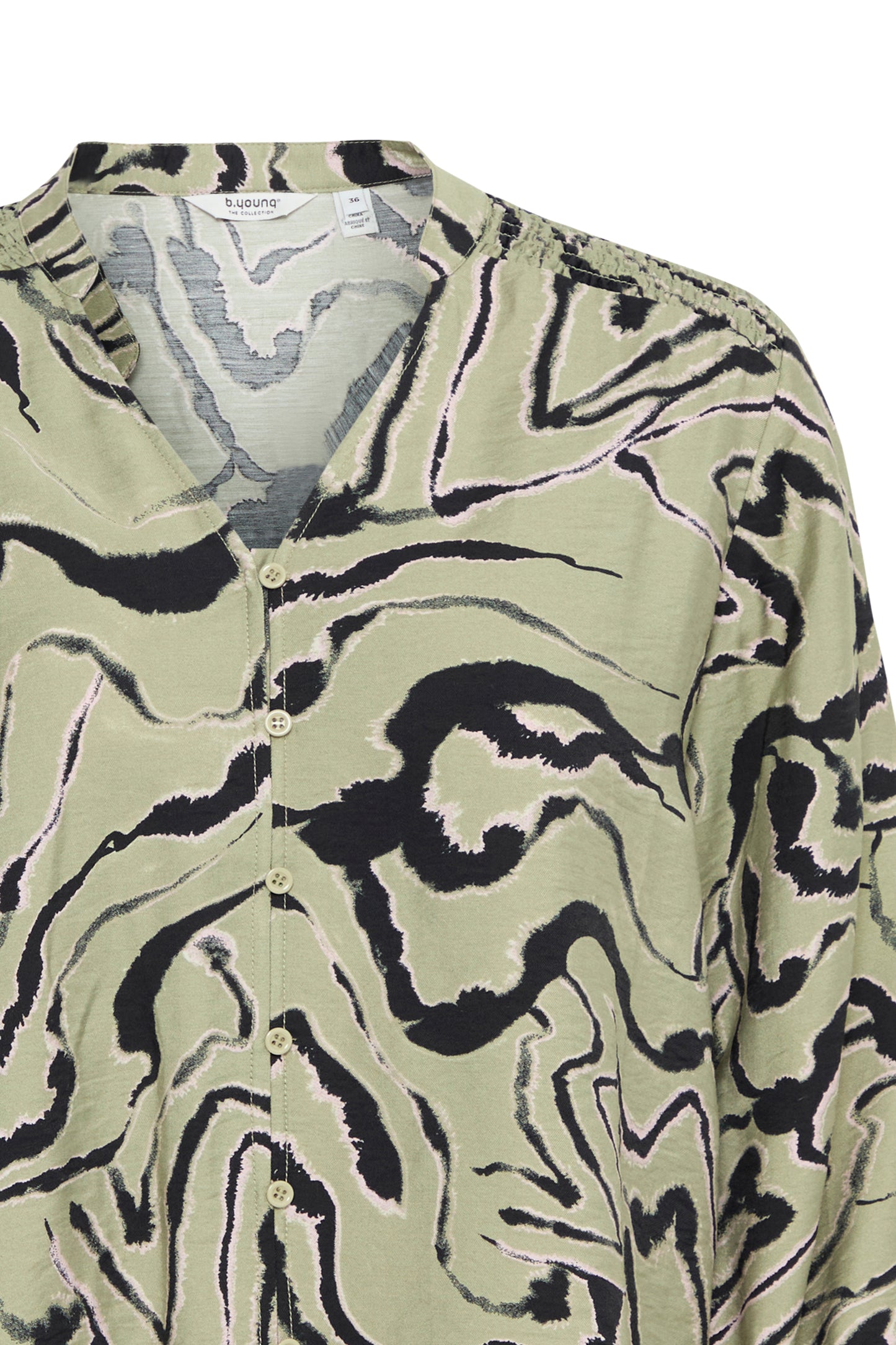 B Young Byihamma Smock Blouse | Tea Abstract Animal