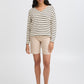 B Young Bysif Stripe Pullover | Birch Mix