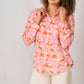 Luella Palma Cotton Printed Pattern Shirt | Pink & Orange