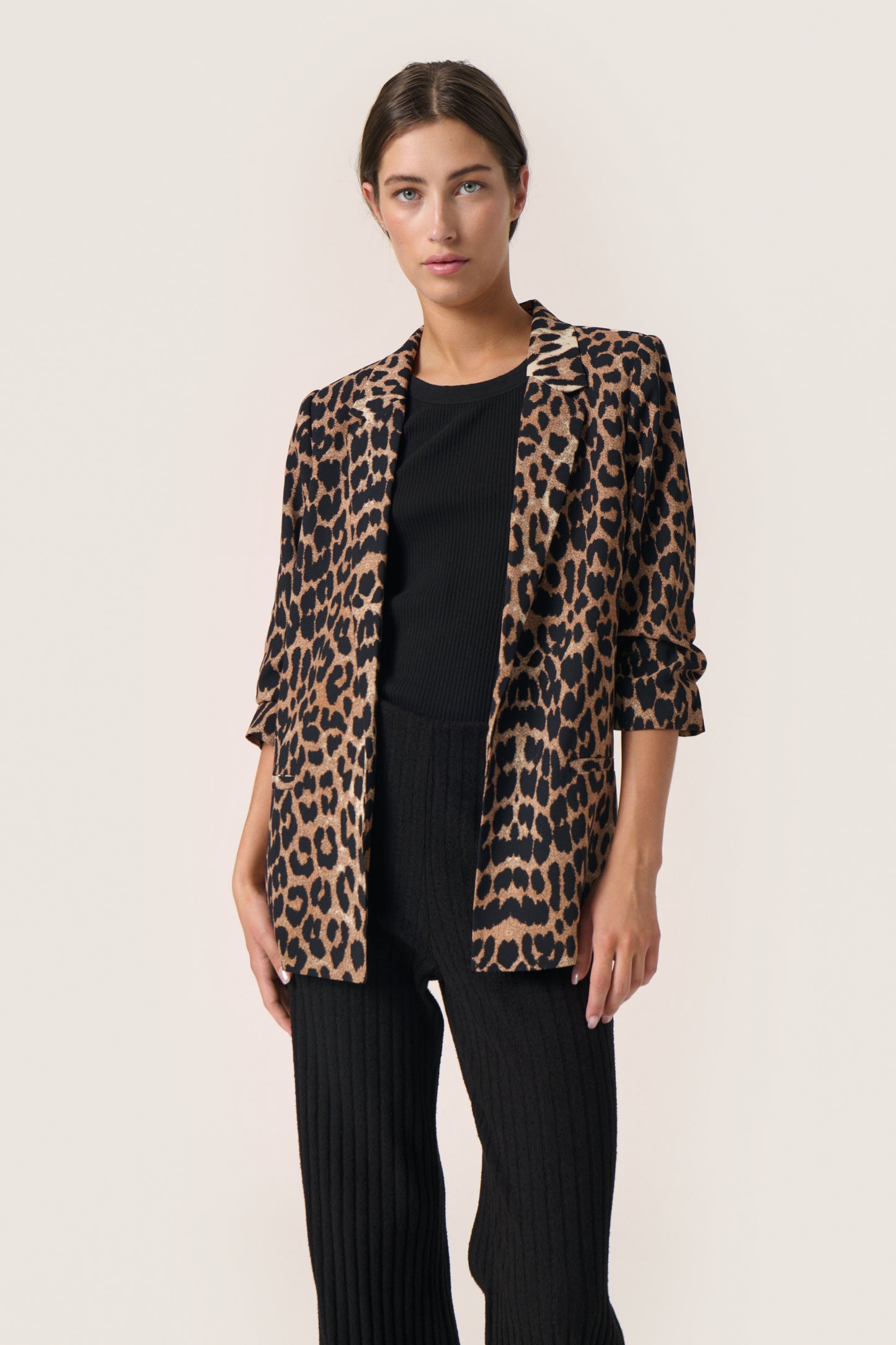 Soaked in Luxury Shirley Printed Blazer | Leopard