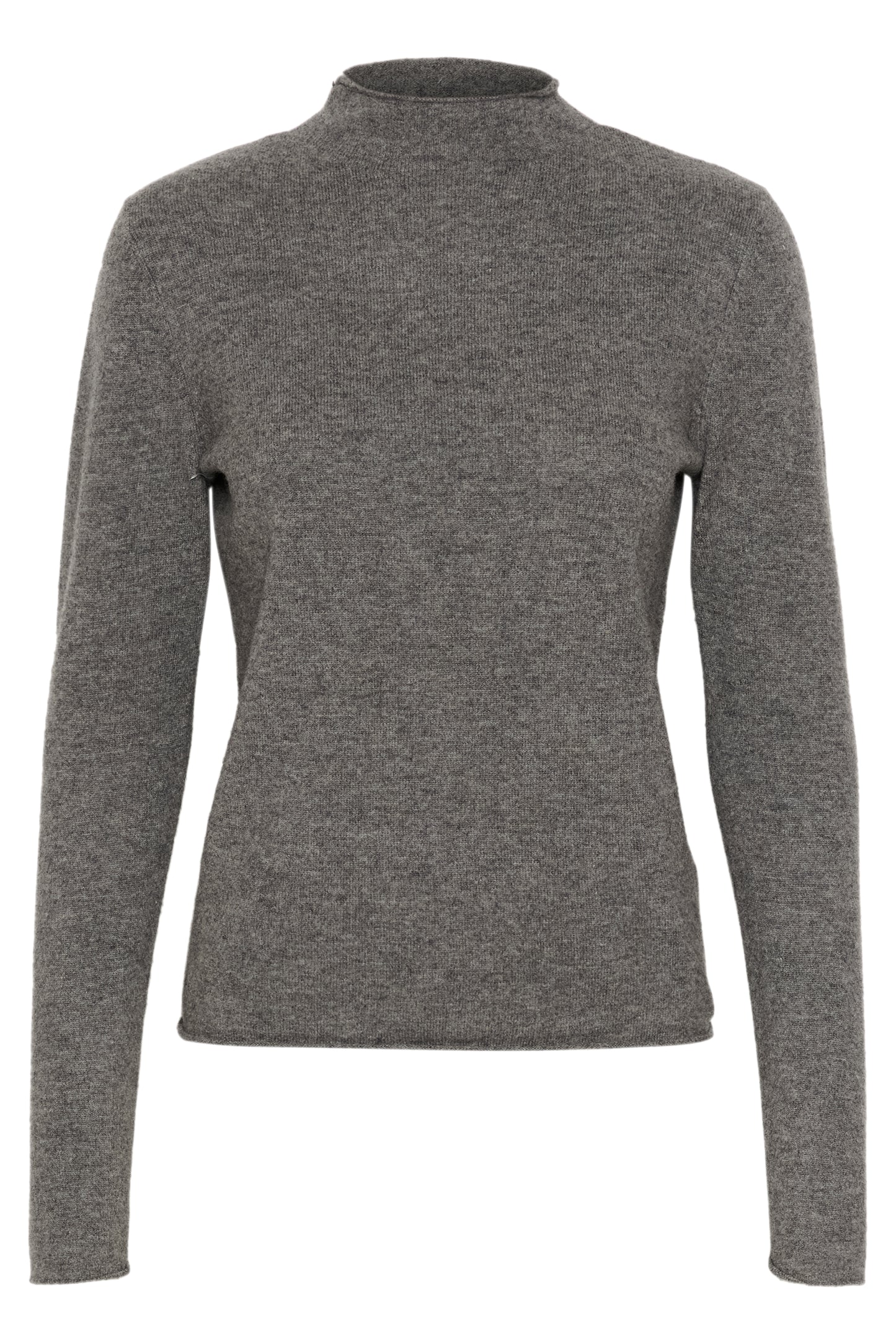 Soaked in Luxury Molina Mockneck Pullover | Grey Melange