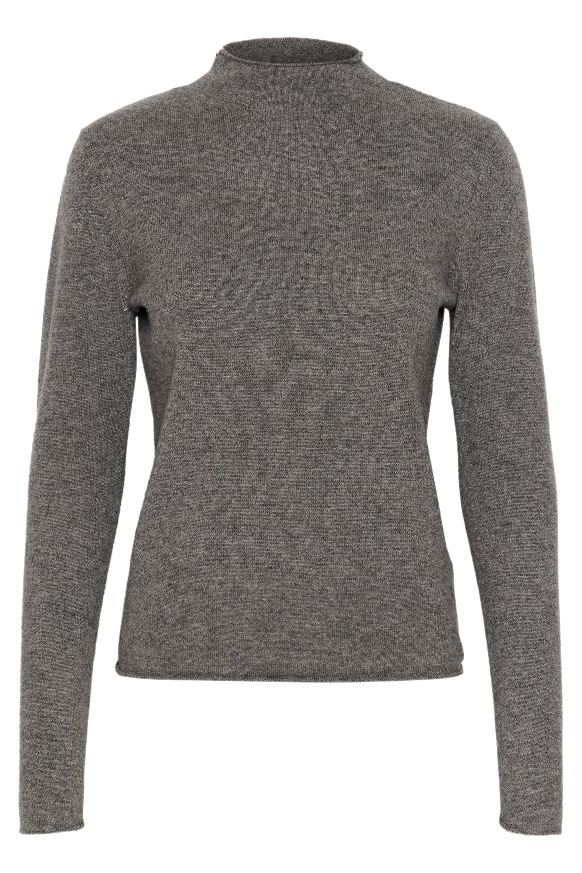 Soaked in Luxury Molina Mockneck Pullover | Grey Melange