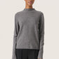 Soaked in Luxury Molina Mockneck Pullover | Grey Melange