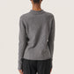 Soaked in Luxury Molina Mockneck Pullover | Grey Melange