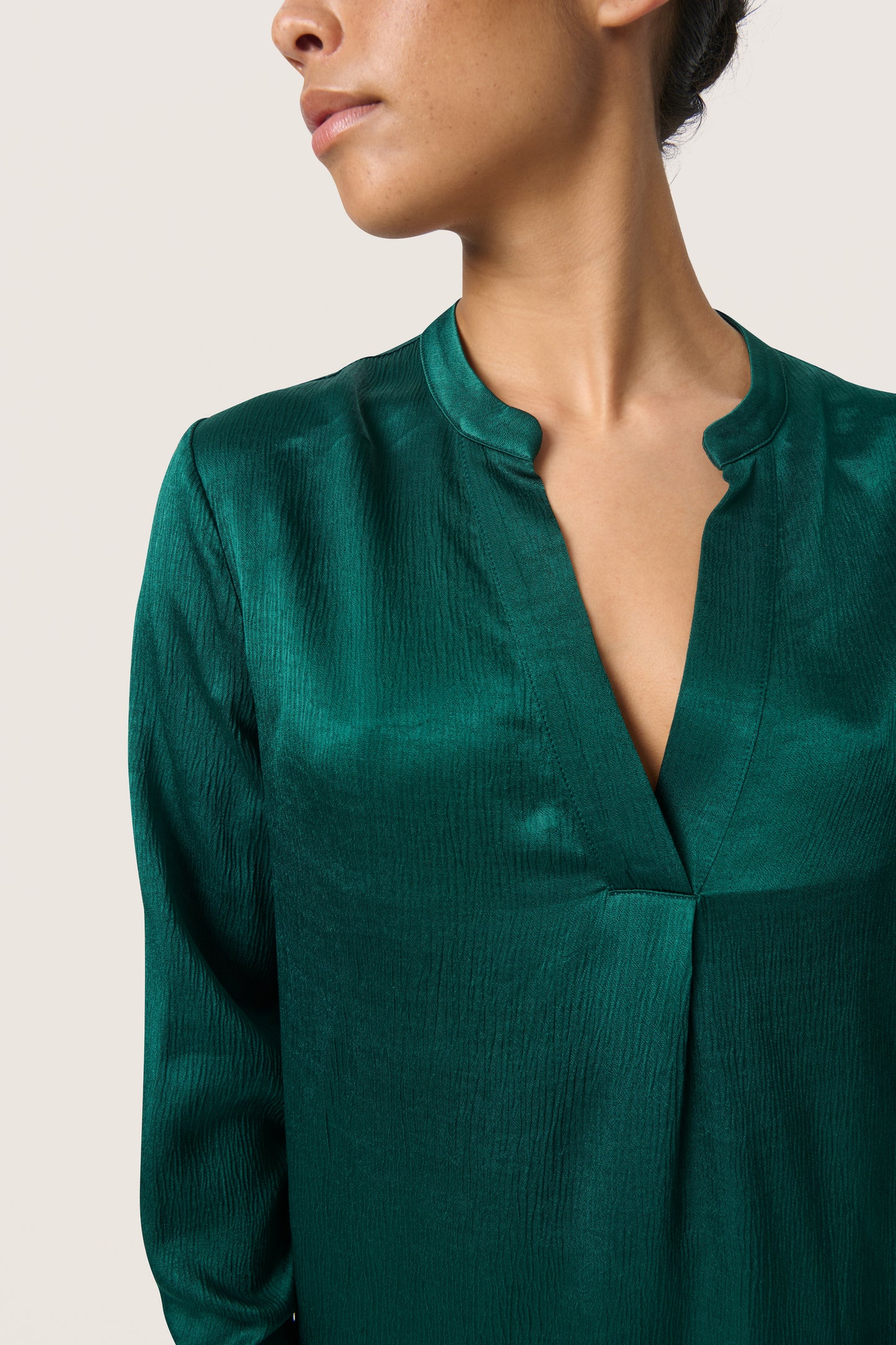 Soaked in Luxury Evaline Blouse | Rain Forest