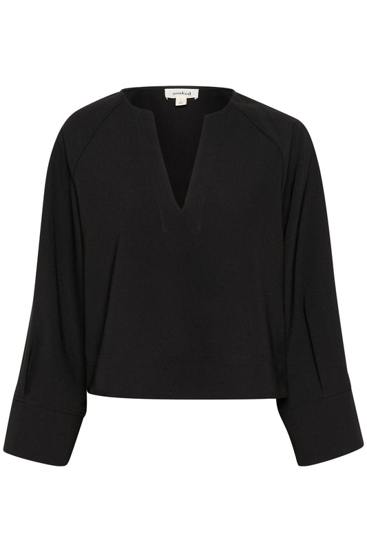 Soaked in Luxury Eureka Blouse in Black