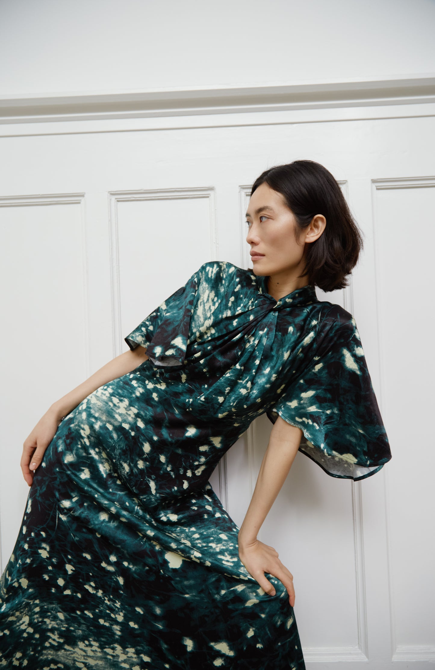 Soaked in Luxury Miria Dress | Rain Forest Splash Print