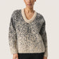 Soaked in Luxury Venessa Pullover | Oatmeal & Grey Jacquard