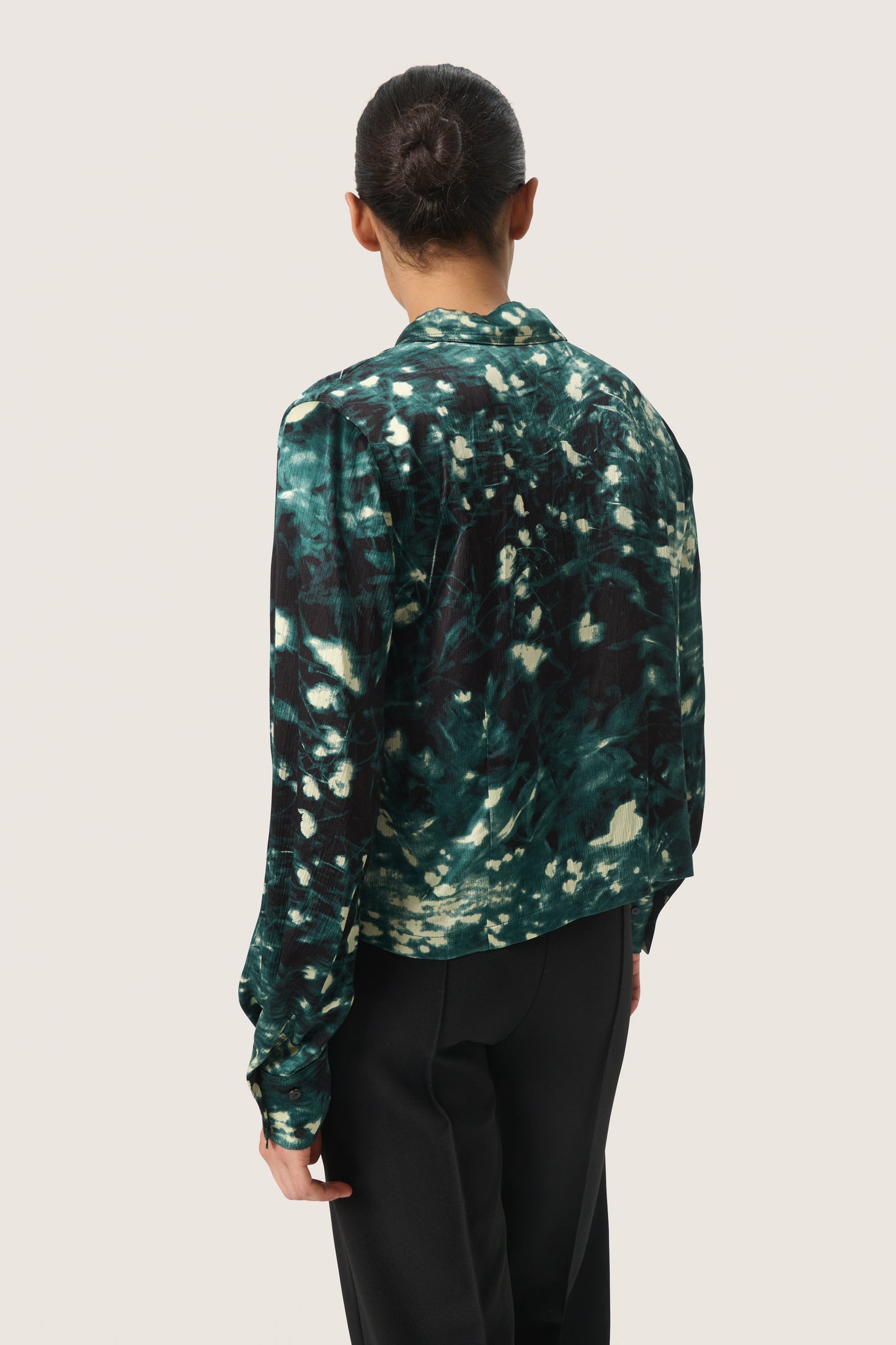 Soaked in Luxury Miria Shirt | Rain Forest Splash Print