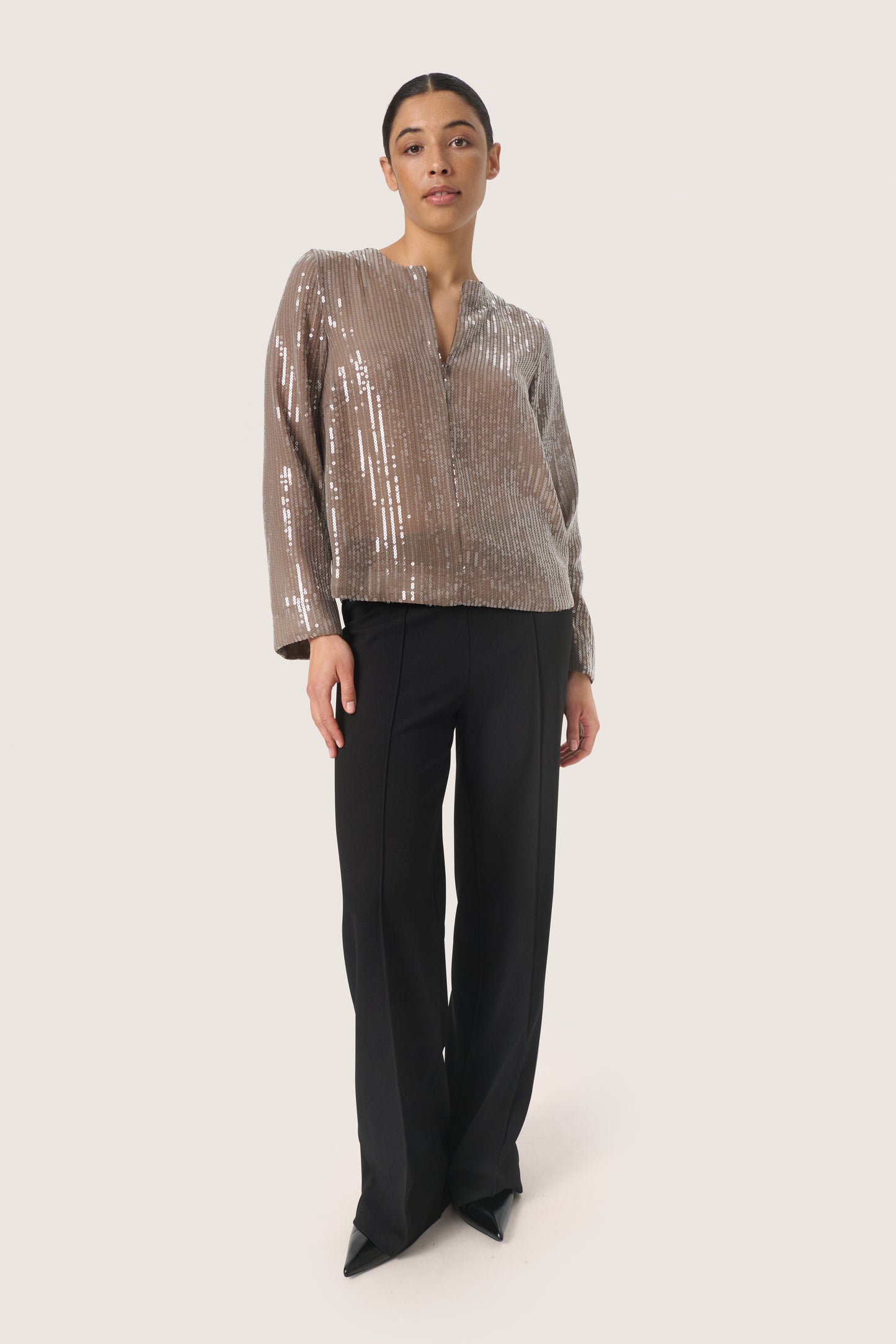 Soaked in Luxury Nanina Blouse | Morel